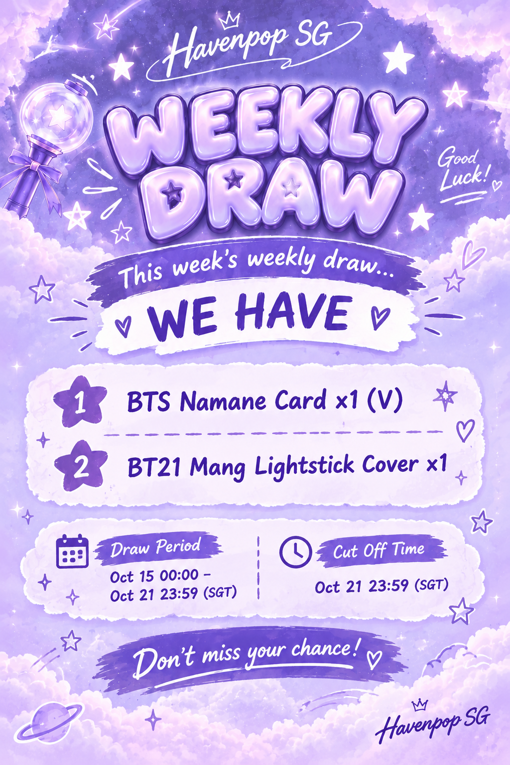 Weekly draw